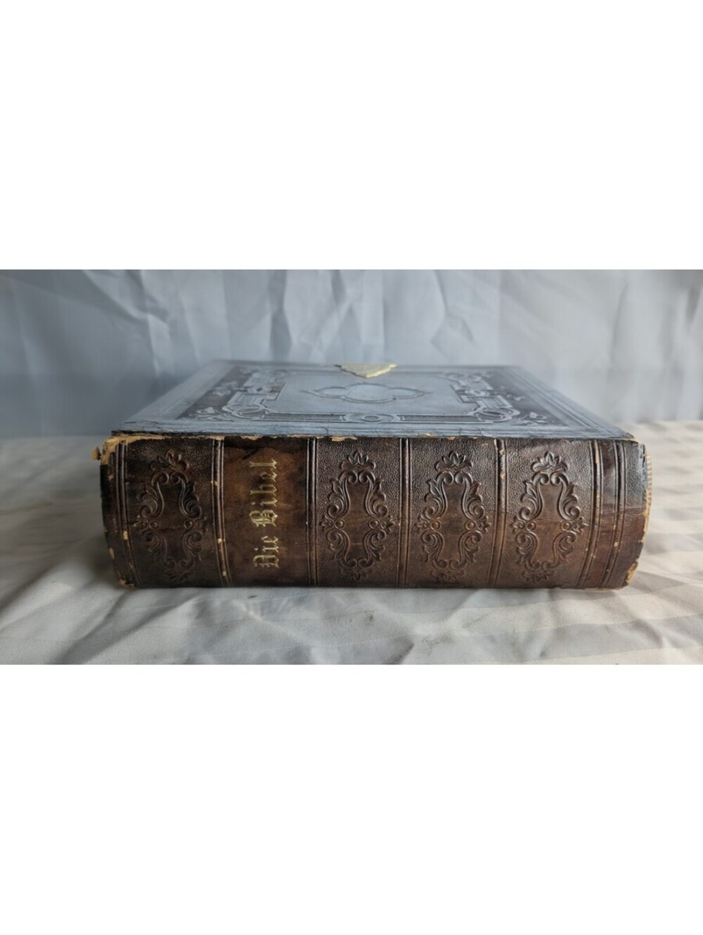 1828 German Martin Luther Die Bibel Philadelphia Imprint Antique Leather Book